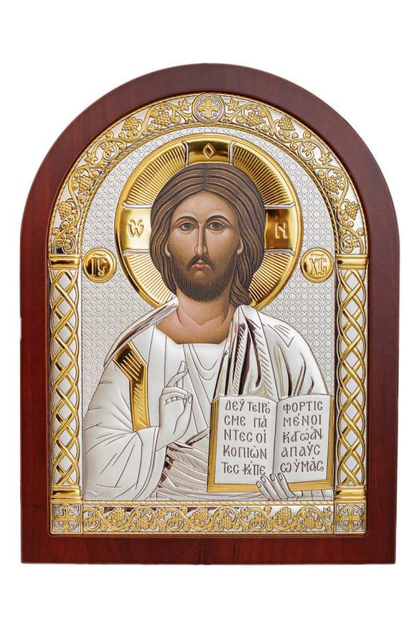 116baf2b7811360721bb88098856aa2d.jpg Спаситель, икона арочная, красное дерево 175х225