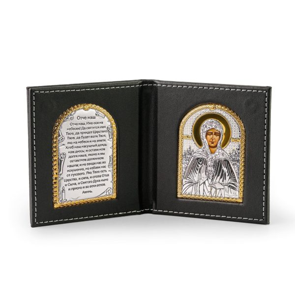 Складень карманный Матрона с молитвой 95х105