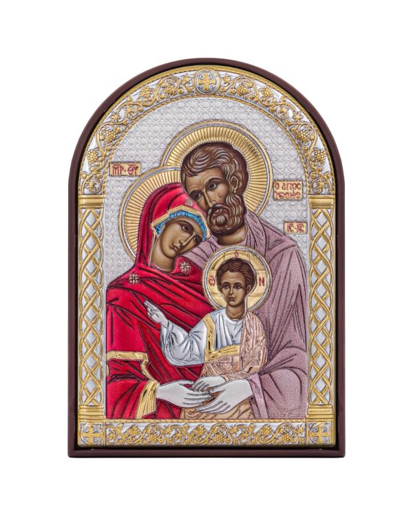 Св. Семейство, икона арочная, пластик коричневый, эмаль 80х115