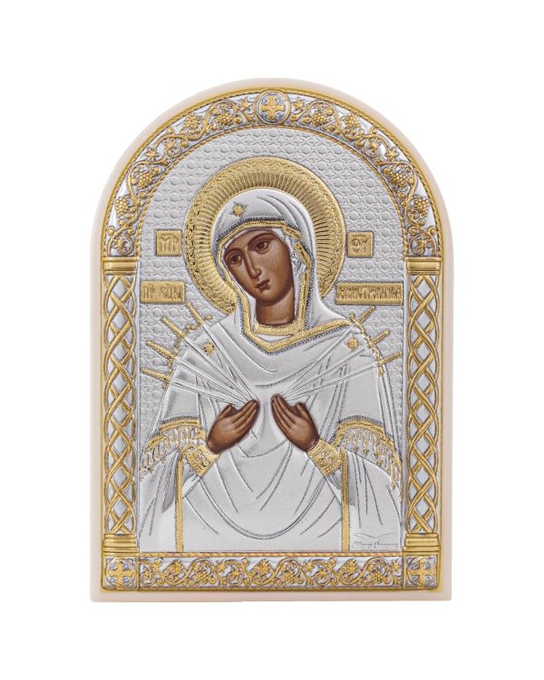 914a348bb8bfbd00acb06f069ecd6c45.jpeg Семистрельная БМ, икона арочная, пластик белый 62x88