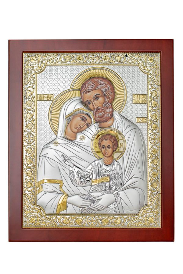 Св. Семейство, икона прямоугольная с рамкой, красное дерево 150х190