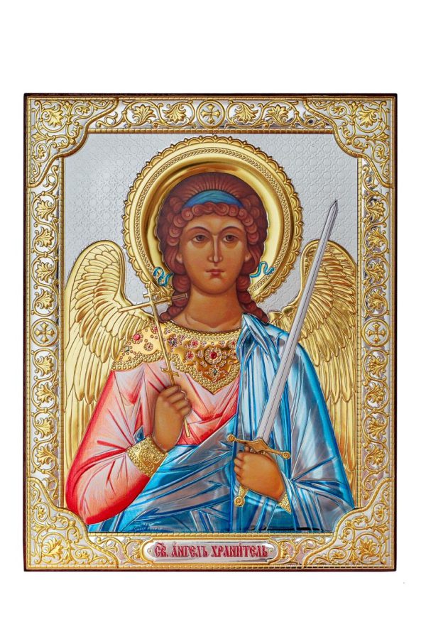 9821f48cfe5876de644d2954f3fc5dc7.jpg Ангел Хранитель, икона прямоугольная без рамки, красное дерево, эмаль 150х200