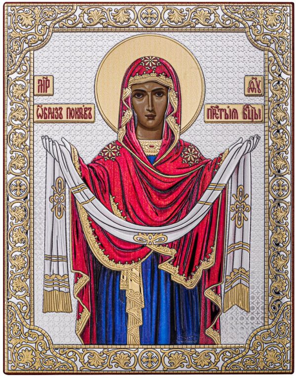 999cf793254dfd06dd74855ced33bc12.jpg Покрова БМ, икона прямоугольная без рамки, красное дерево, эмаль 175х225