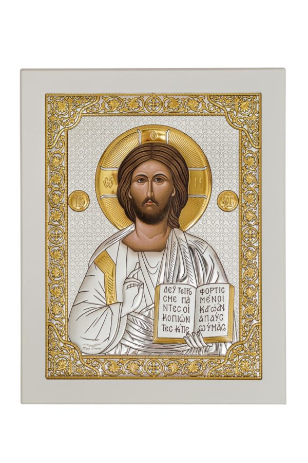 9a2bd49670b78d9d001f868ea82fa9fe.jpg Спаситель, икона прямоугольная с рамкой, белое дерево 185х235