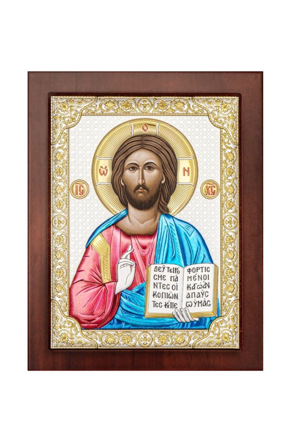 e6d14191f3590c9a6baa897a210eb8a5.jpg Спаситель, икона прямоугольная с рамкой, красное дерево, эмаль 210х260