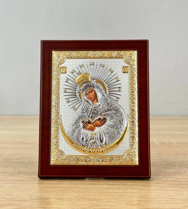 8ad5986ceb28f79d252e97cddca32bdd.jpg Остробрамская, икона прямоугольная с рамкой, красное дерево 115x145